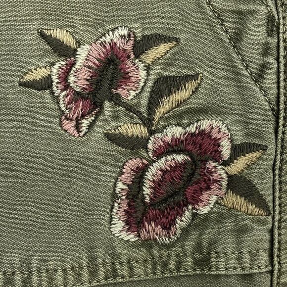 Abercrombie & Fitch Pants Womens 28‎ 6 Chino Green Floral Boyfriend Casual 28x27 - Picture 7 of 11